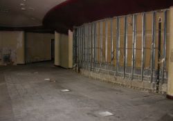 The concession stand has been removed from the lobby of the Villa Theatre