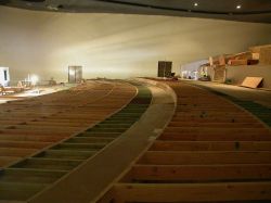 Looking across the lower seating section of the Villa Theatre's auditorium
