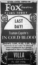 Ad for In "Cold Blood".