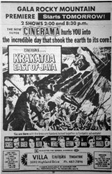 Starts Tomorrow ad for Krakatoa.
