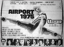 Ad for Airport 1975 at the Villa.