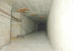 Photo of the tunnels beneath the auditorium floor.