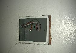 Old wiring in the wall.