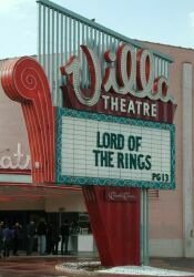 Sign of the Villa Theatre in 2002