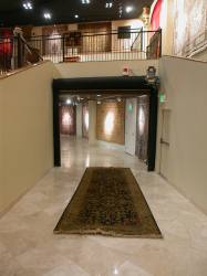 Hall from auditorium to lobby, Adib's Rug Gallery at the Villa Theatre, Salt Lake City, Utah