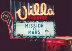 Mission to Mars on the Villa's sign, 2000.