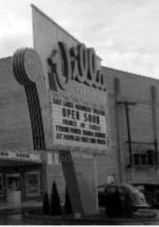 Sign of the Villa Theatre in 1949